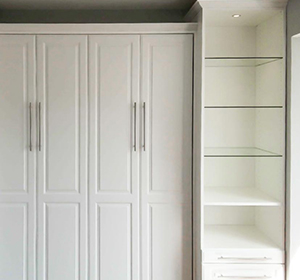 Slanted Shelves with Stoppers - Beyond Storage Closets & Pantries