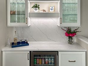Bar with Beverage Fridge and Storage