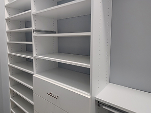 shelving section of diy closet system