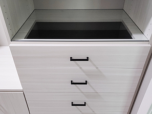 close up of drawer section of diy custom closet system